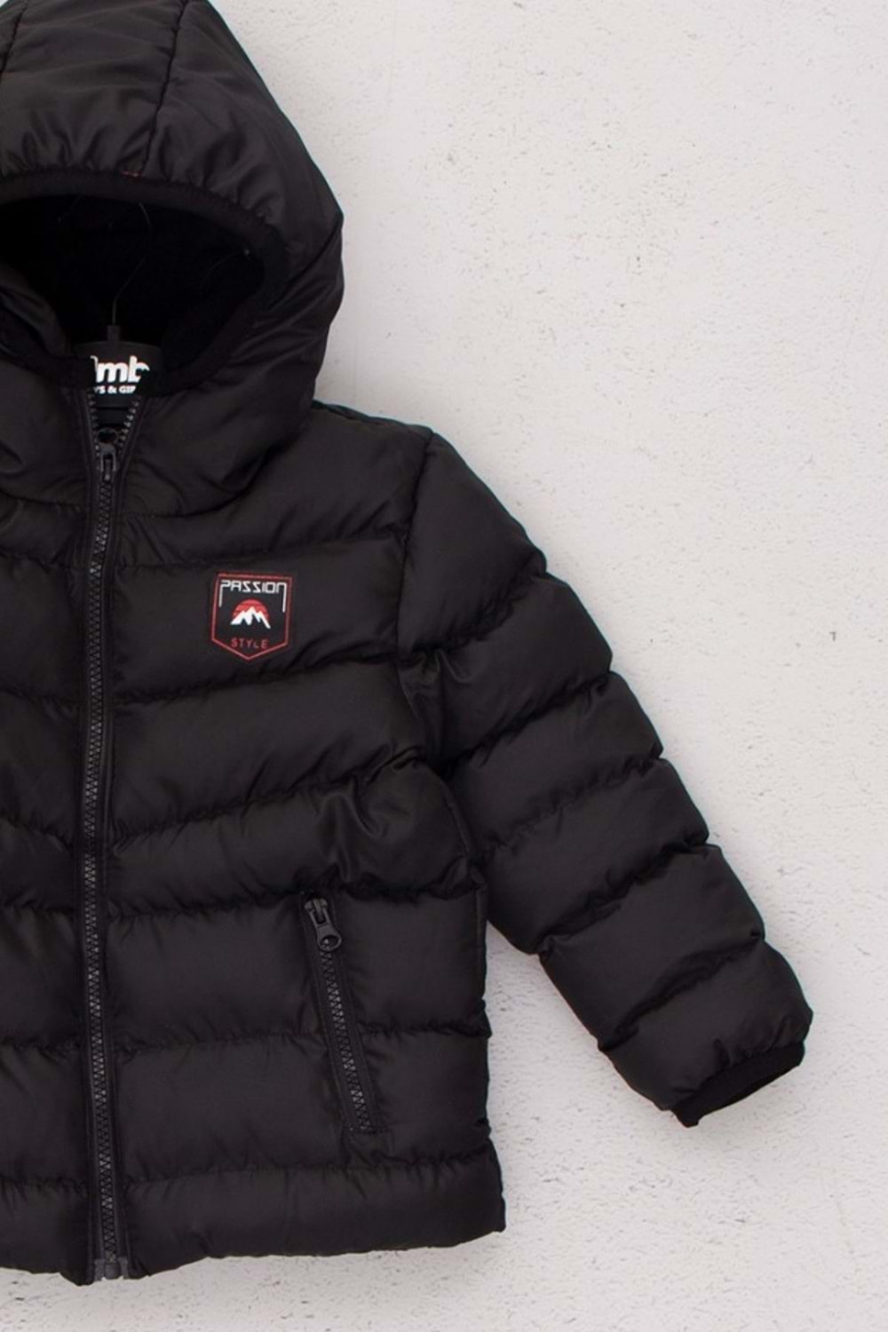İçi Polar Kapüşonlu Fermuar Kapamalı Erkek Çocuk Mont- Siyah - 3 YAŞ