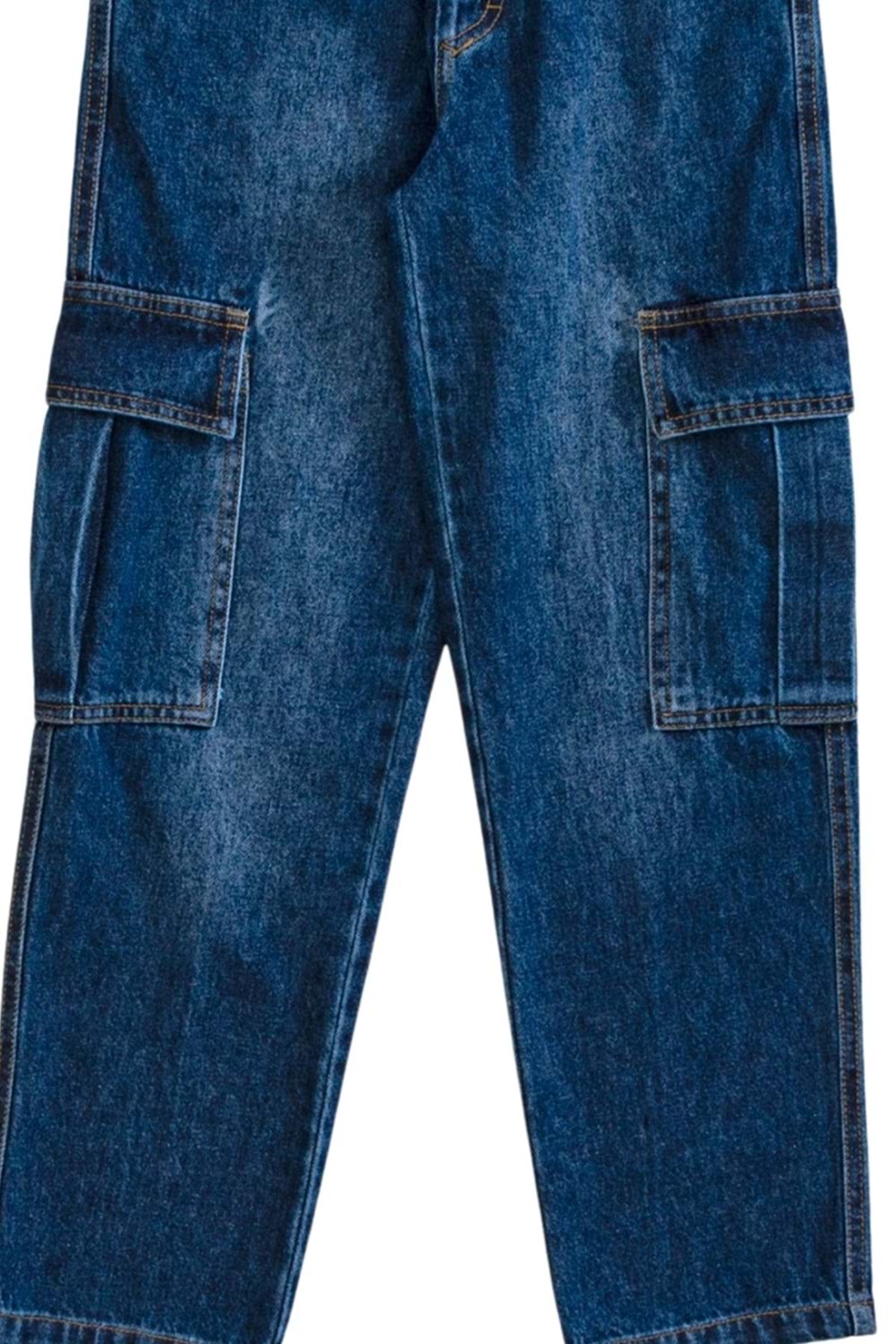 Kargo Cepli Bagi Model Kot Pantolon - Lacivert - 12-13 YAŞ