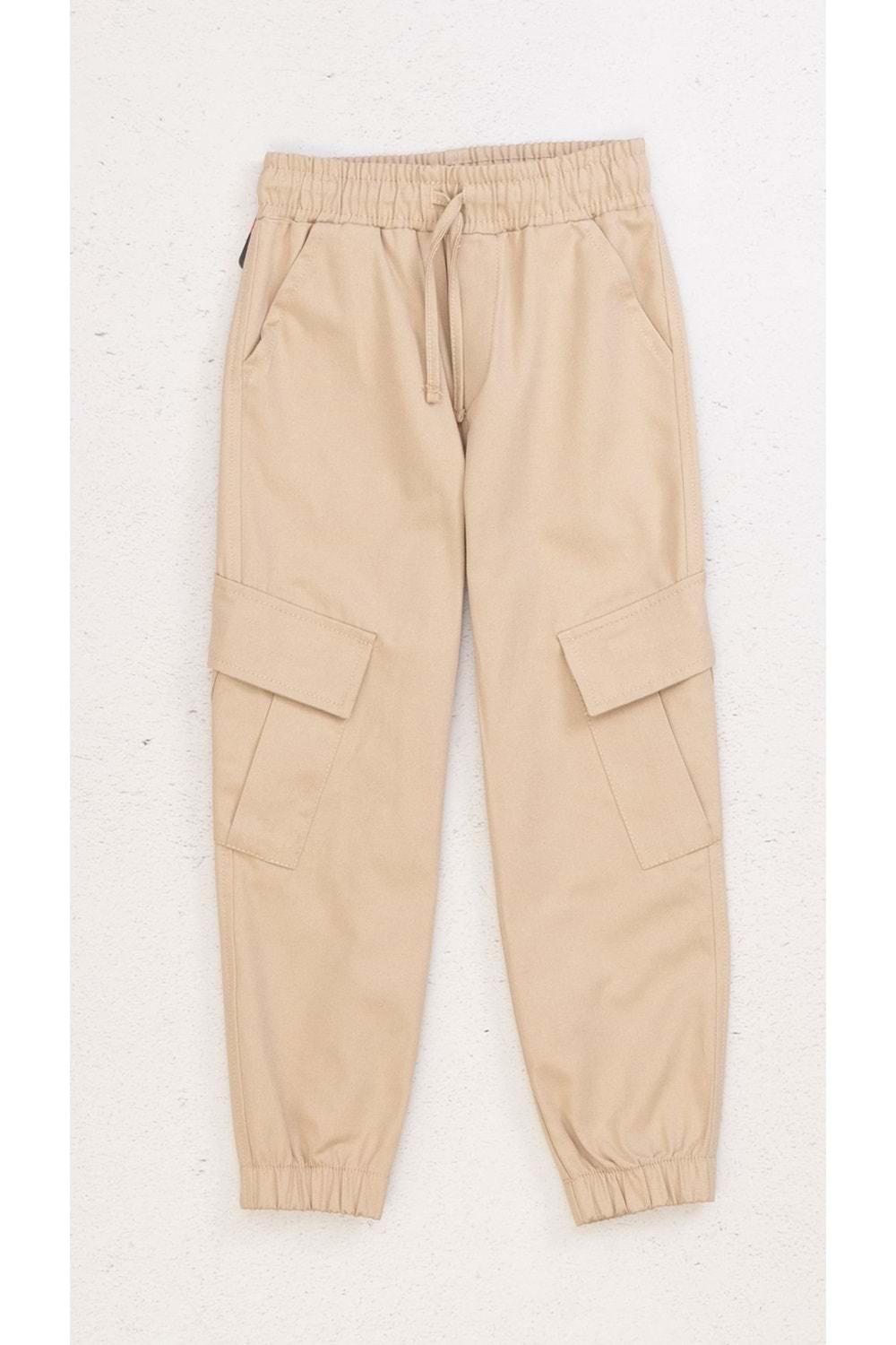 Kargo Cepli Gabardin Erkek Pantolon - Bej - 5-6 YAŞ