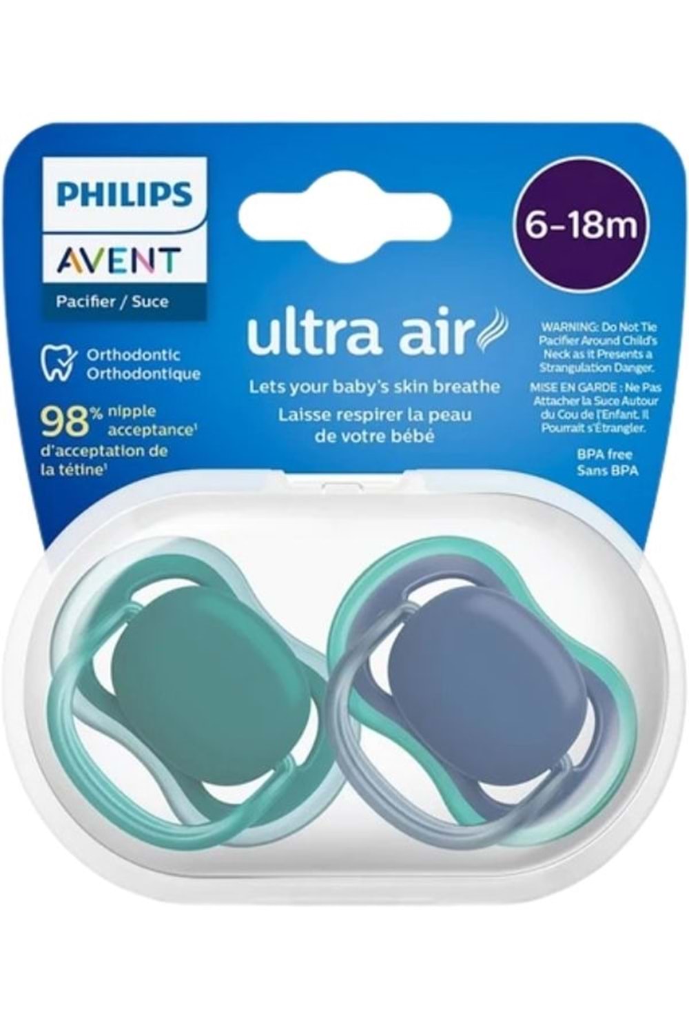 Philips Avent Ultra Air Emzik 6-18 Ay, 2'li Unisex, SCF085-31