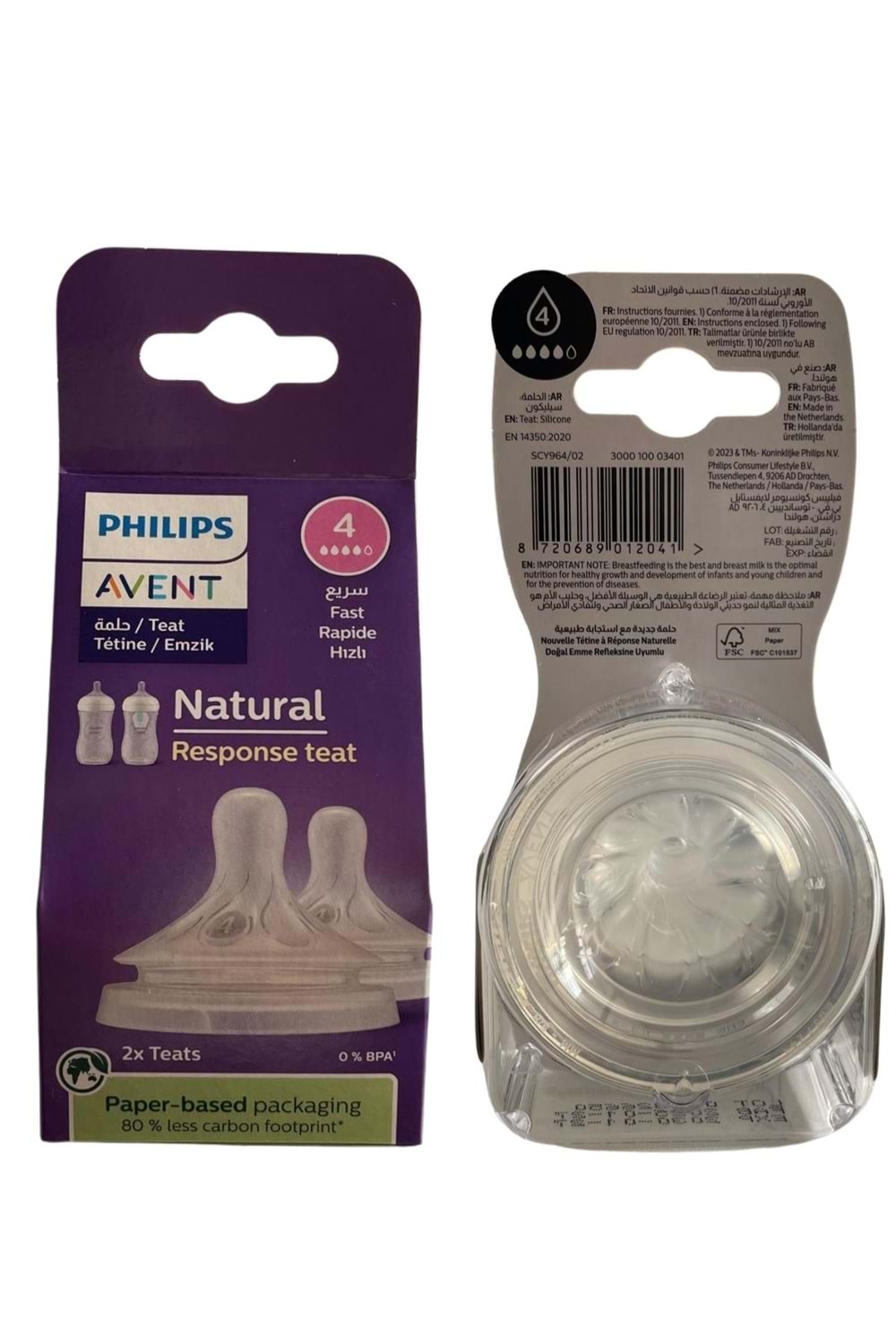 Philips Avent Natural Response Emzik No:4 | 6 Ay+ Hızlı Akış 2’li