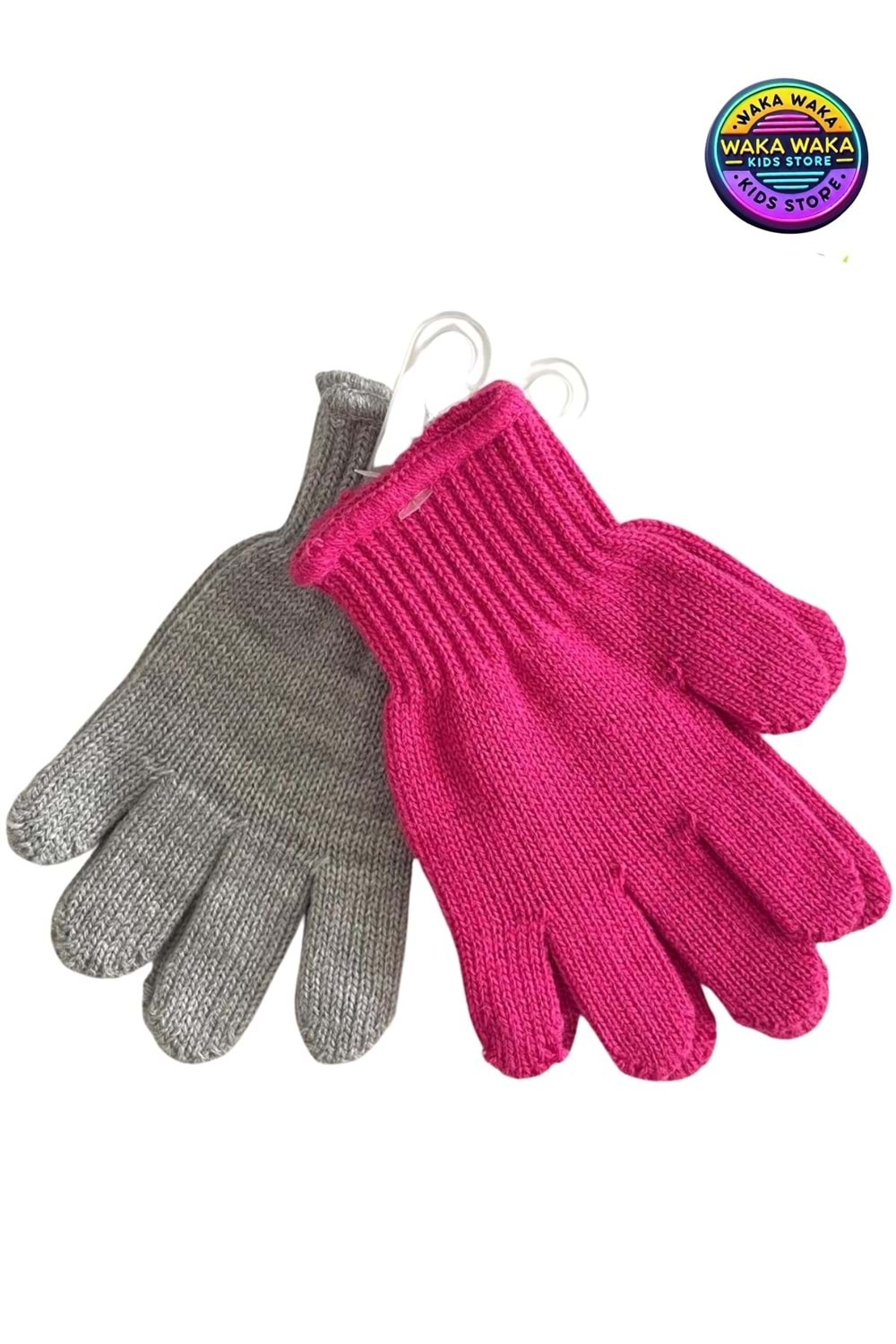 Unisex Triko Çocuk Eldiven 2’li Set – Sıcak Tutucu Kışlık Örgü Eldiven