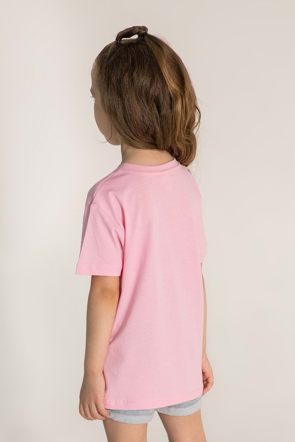 Summer Time Baskılı Bisiklet Yaka Kız T-shirt - 6-7 YAŞ