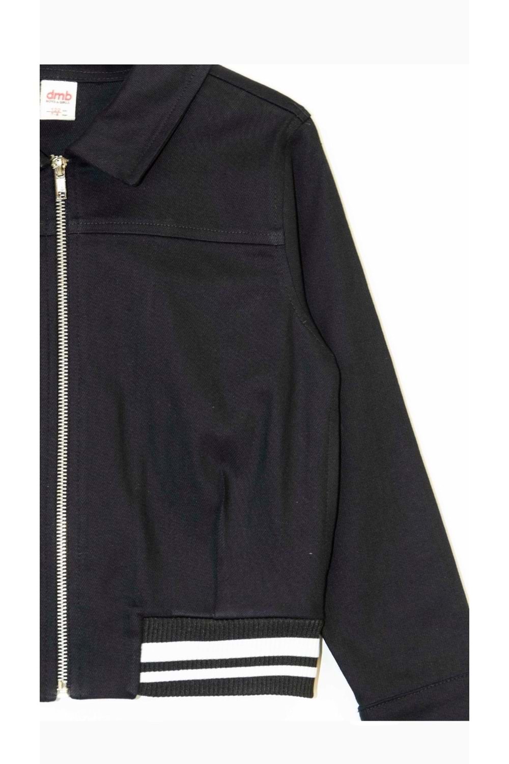 Beli Lastikli Düz Renk Kız Çocuk Gabardin Ceket