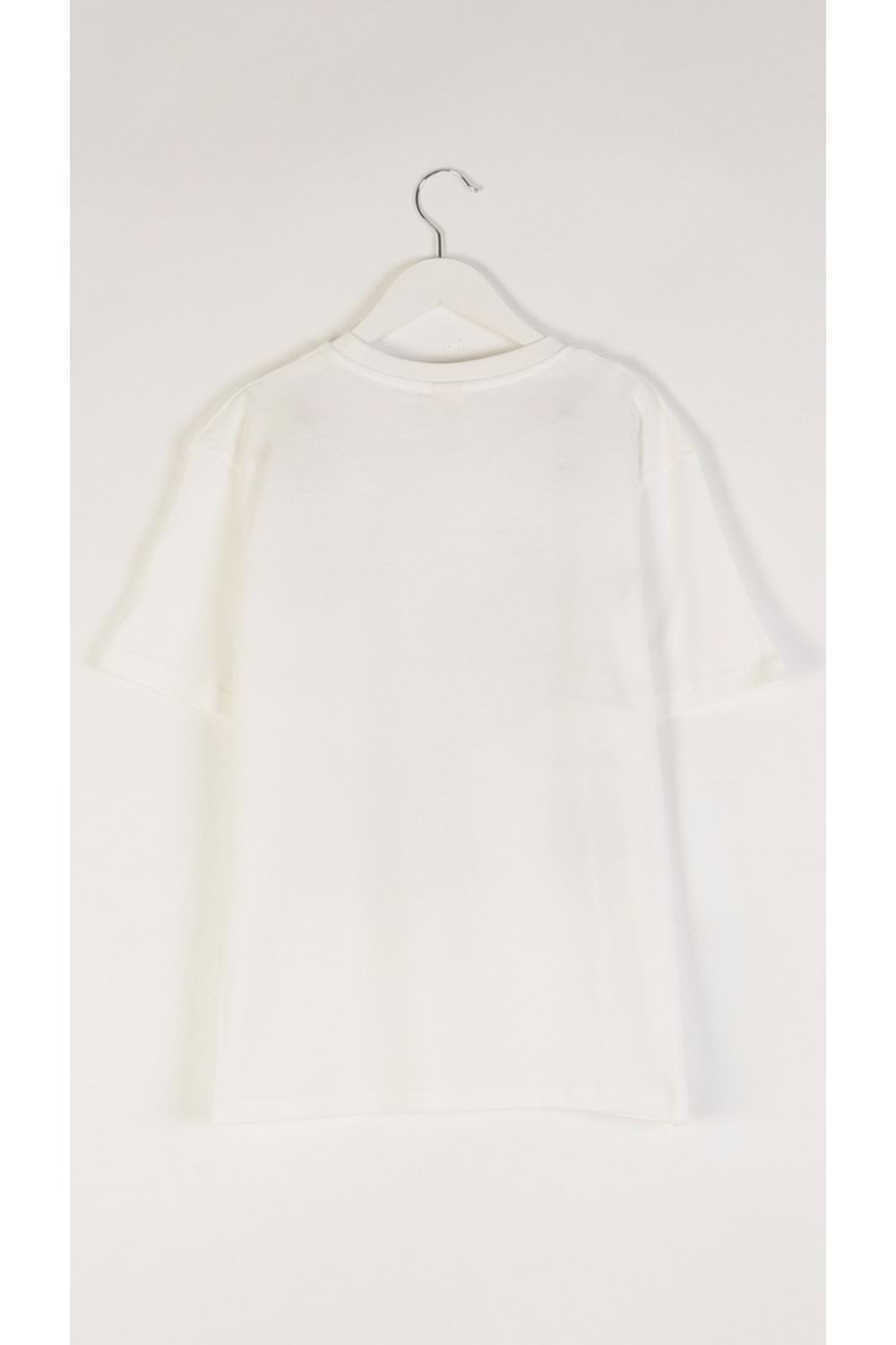 Yıldız Baskılı Taş İşlemeli Kız Çocuk T-Shirt