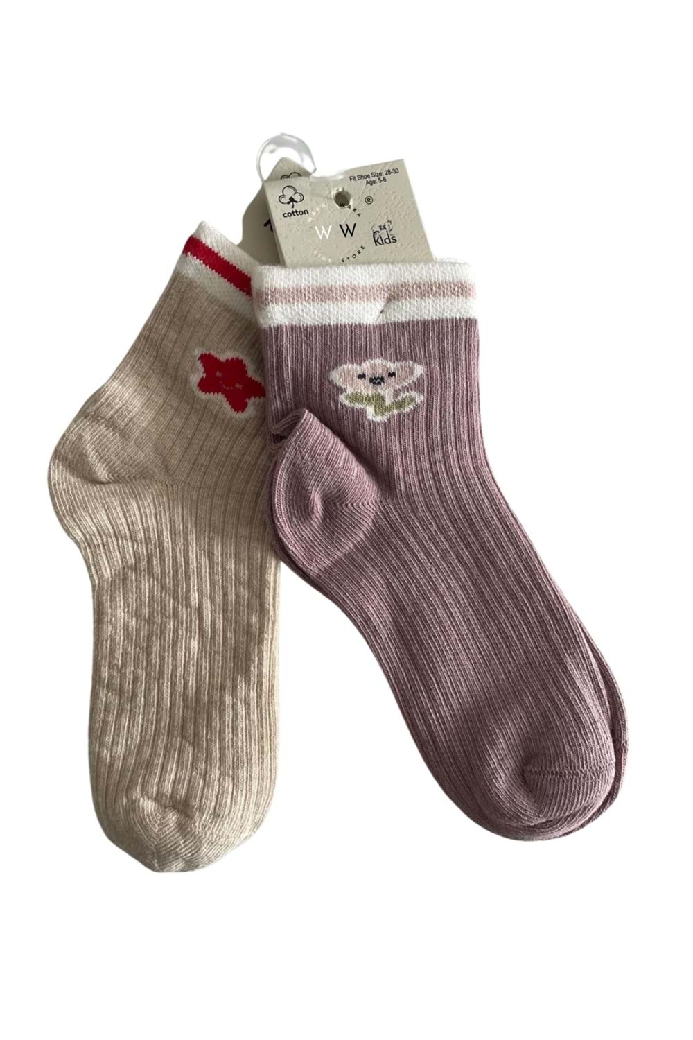 Çocuk Çorap Seti 2’li – Renkli Desenli %100 Pamuk – Rahat ve Nefes Alabilir