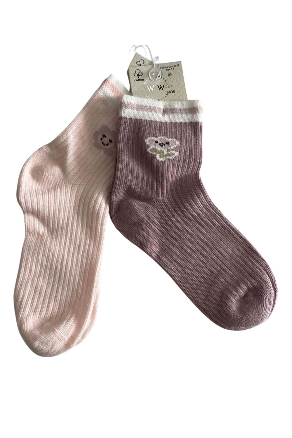 Çocuk Çorap Seti 2’li – Renkli Desenli %100 Pamuk – Rahat ve Nefes Alabilir