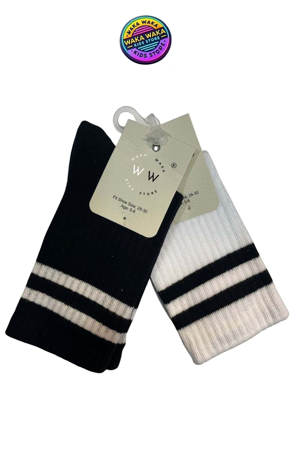Kids Çocuk Çizgili 2’lİ Çorap Seti
