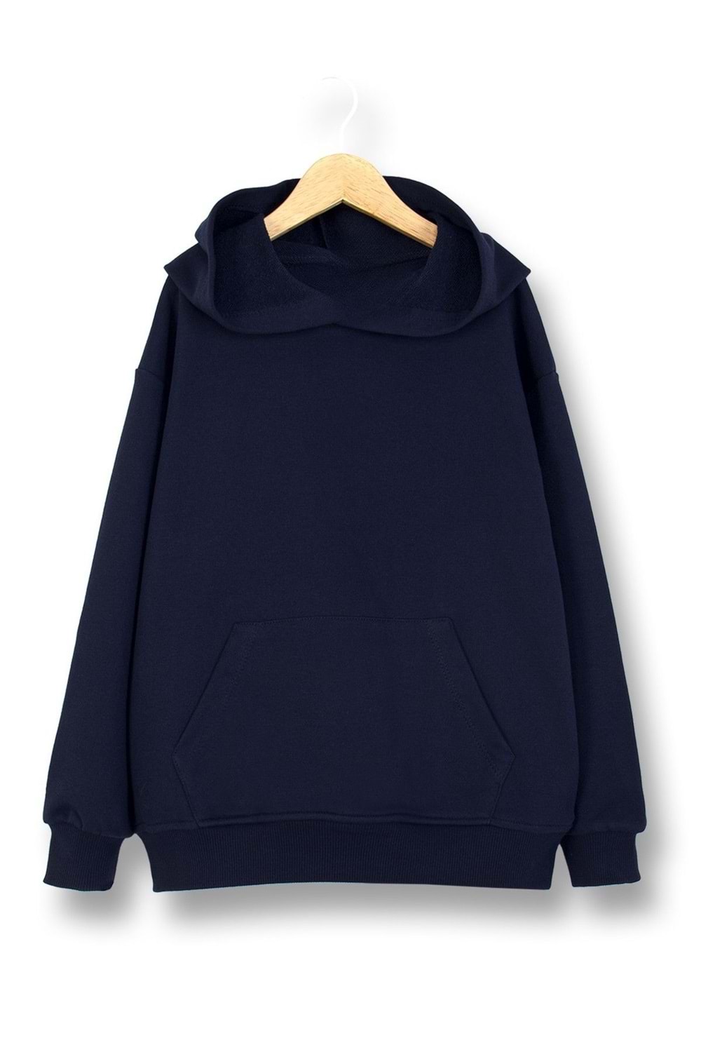 Unisex Çocuk Kapüşonlu Sweatshirt – Siyah & Lacivert