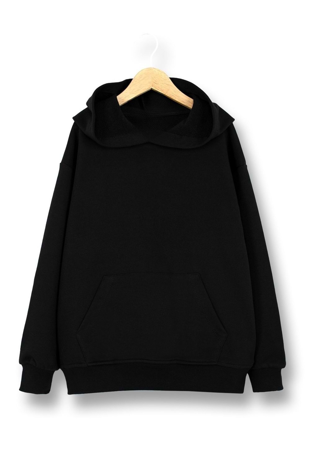 Unisex Çocuk Kapüşonlu Sweatshirt – Siyah & Lacivert