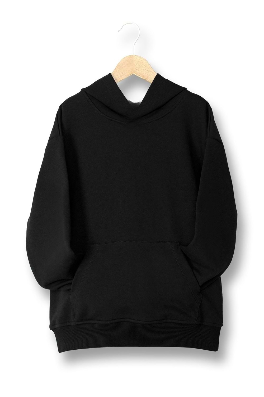 Unisex Çocuk Kapüşonlu Sweatshirt – Siyah & Lacivert