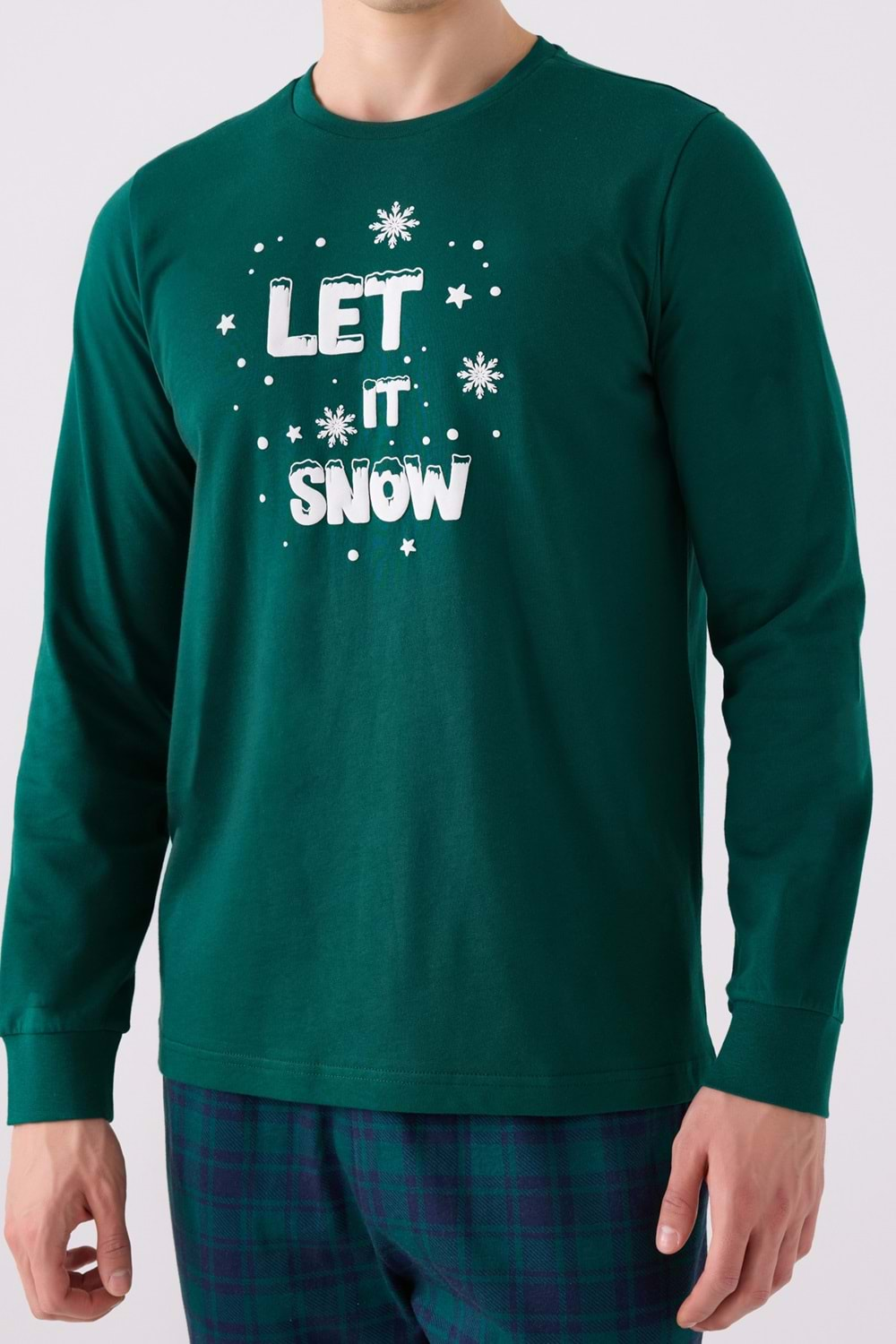 Let It Snow Noel Baskılı Pijama Takım