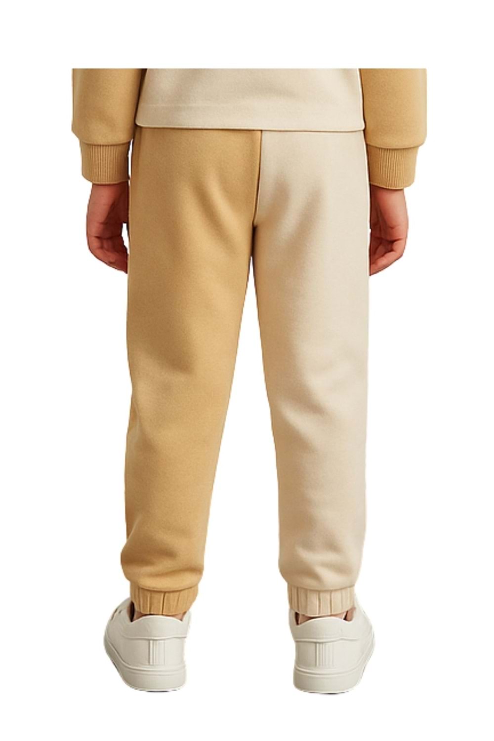 Önü Baskılı Bisiklet Yaka Çift Renk Kız Çocuk Eşofman Takımı