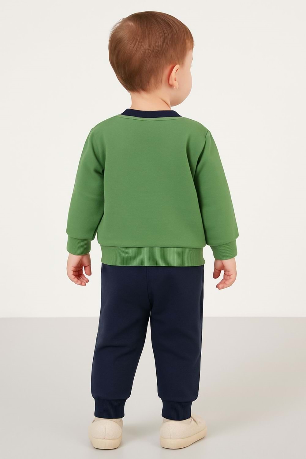 Erkek Çocuk Sweatshirt ve Eşofman Altı Takım Köpek Bear Desenli Rahat Günlük Giyim