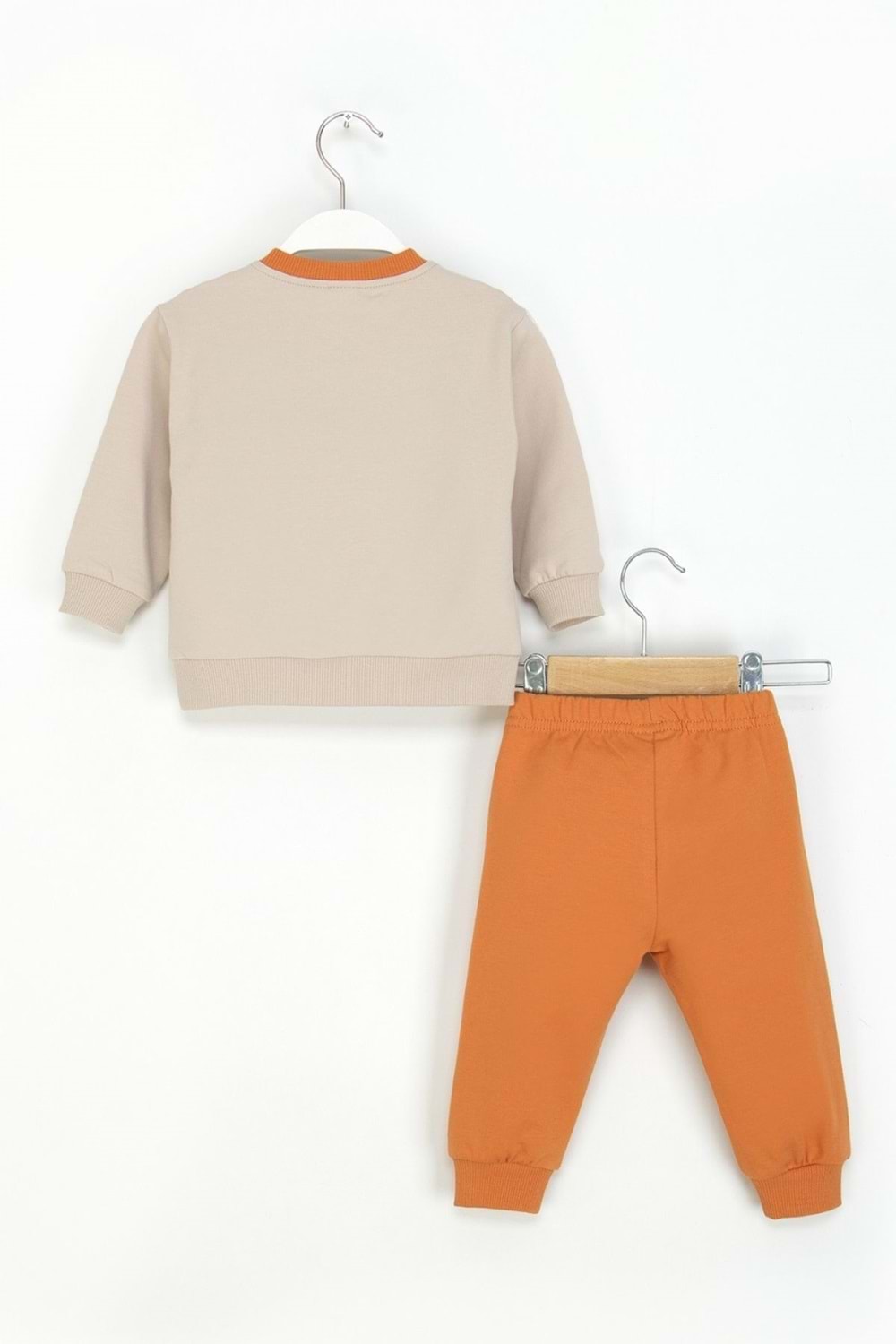 Erkek Çocuk Sweatshirt ve Eşofman Altı Takım Köpek Bear Desenli Rahat Günlük Giyim