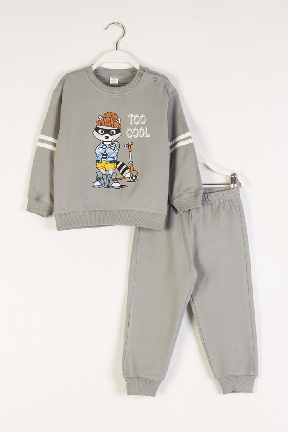 Erkek Çocuk Eşofman Takımı “Too Cool” Baskılı Sweatshirt & Alt