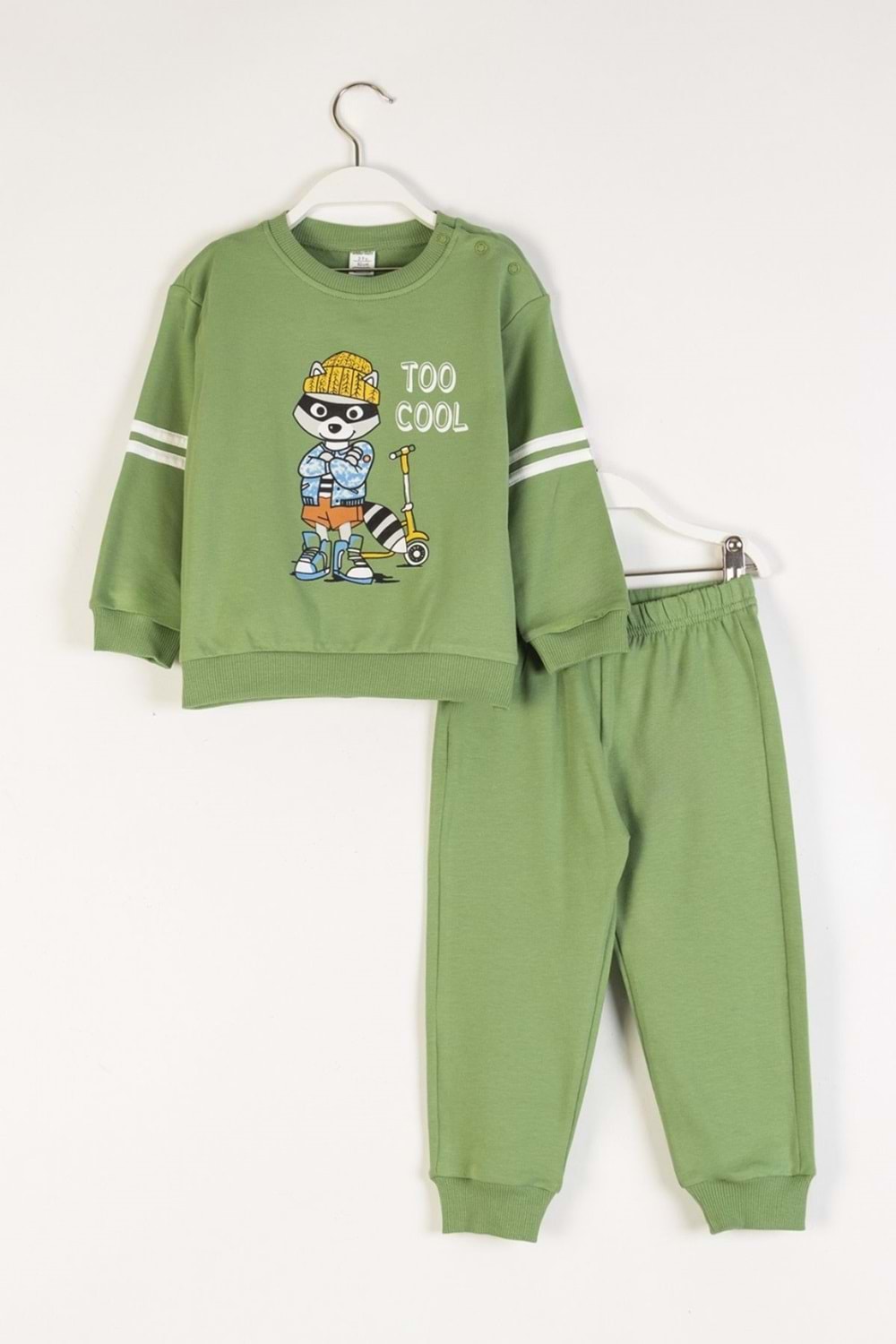 Erkek Çocuk Eşofman Takımı “Too Cool” Baskılı Sweatshirt & Alt