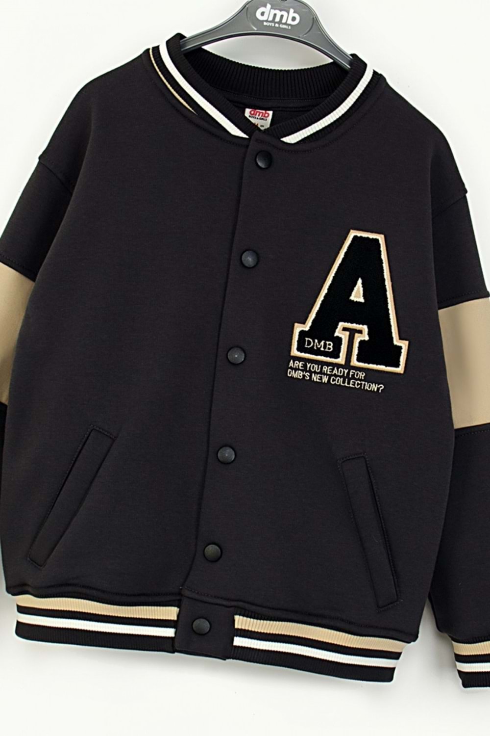 Erkek Çocuk Kolej Tarzı Bomber Sweatshirt Ceket