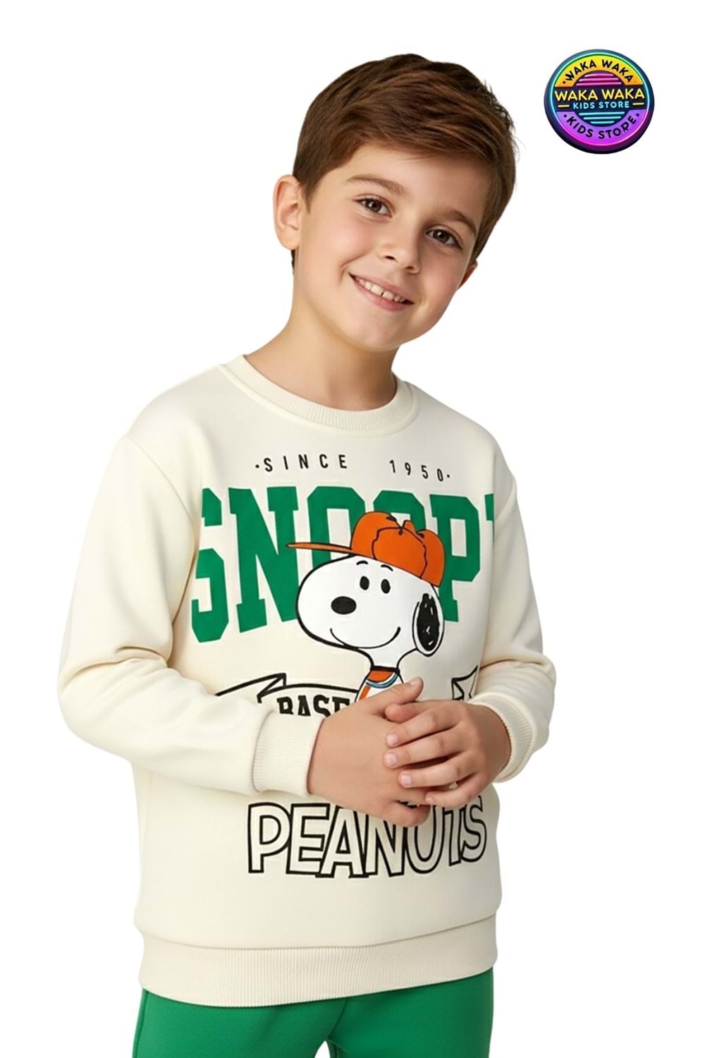 Erkek Çocuk Snoopy Baskılı Renkli Eşofman Takımı