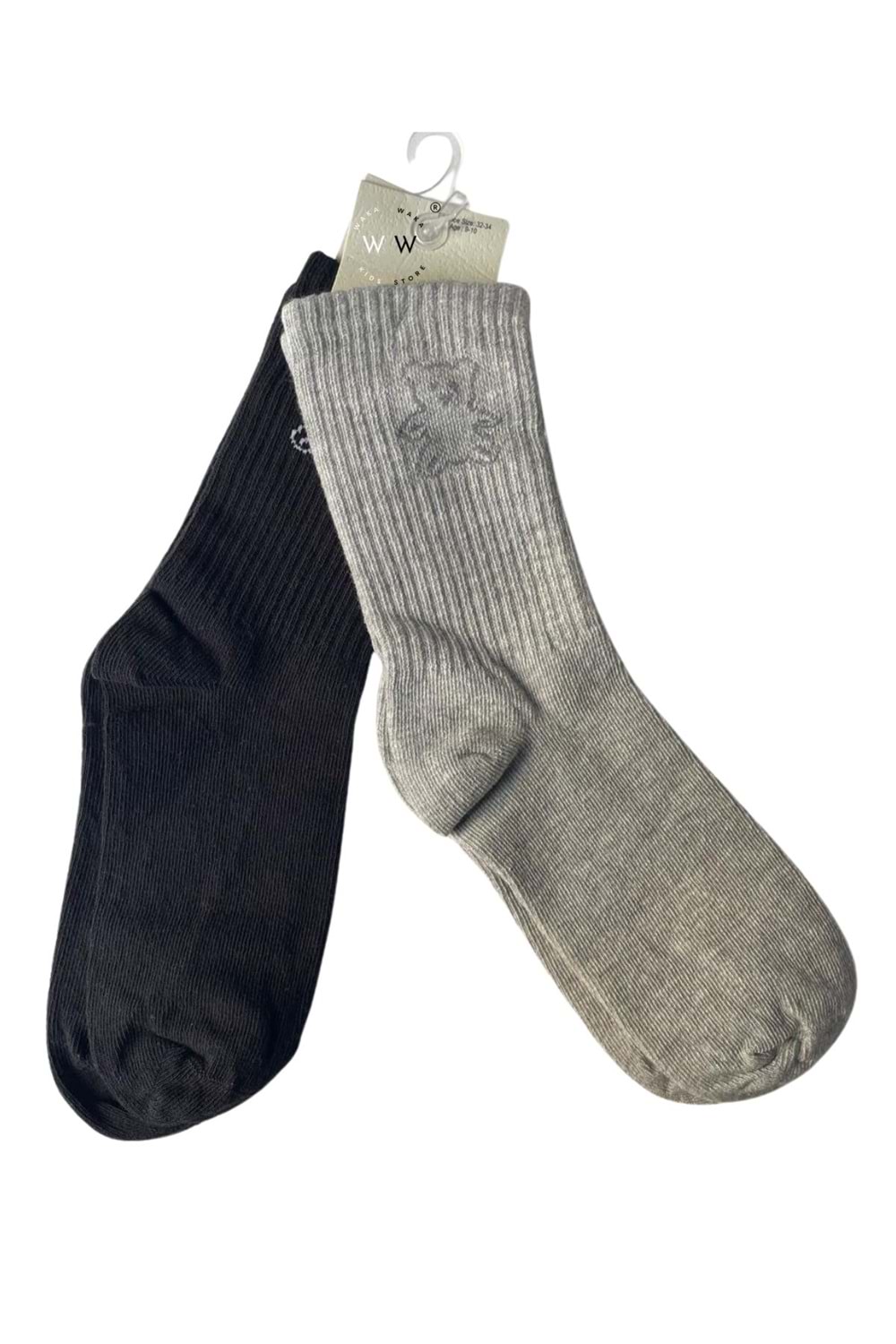 Unisex Çocuk Renkli Ayıcık Desenli 2’li Çorap Seti – Rahat ve Şık Günlük Kullanım