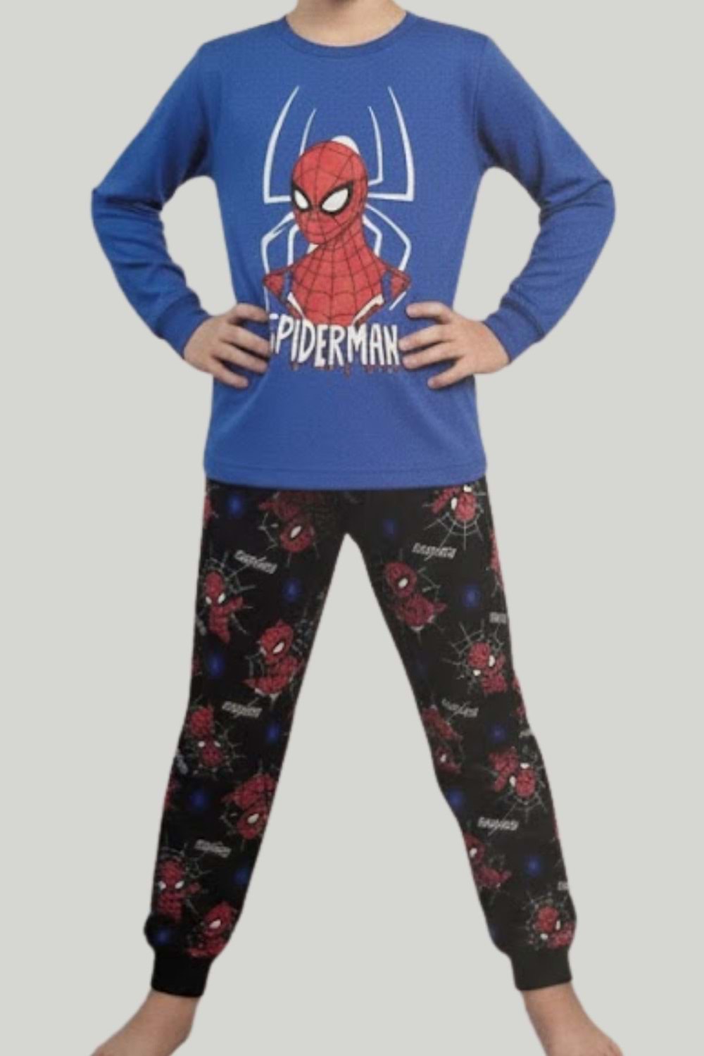 Spider-Man (Örümcek Adam) Lisanslı Erkek Çocuk Uzun Kollu Pijama Takımı