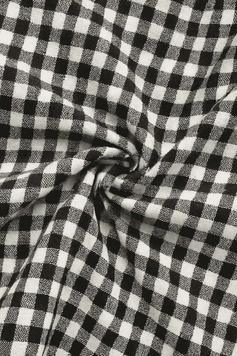 Kare Desenli Omzu Açık Kız Çocuk Crop Top ve Şort Takım - Siyah