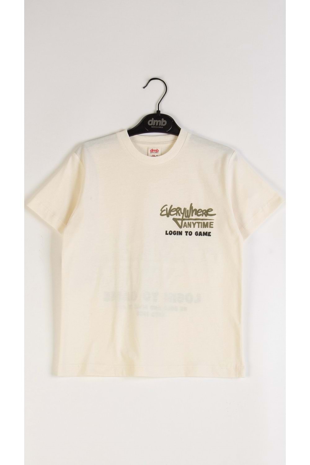 Önü Sırtı Baskılı Bisiklet Yaka Erkek Çocuk T-Shirt