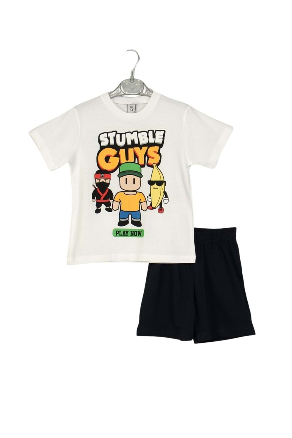 Stumble Guys Baskılı Erkek Çocuk Tişört ve Şort Takımı
