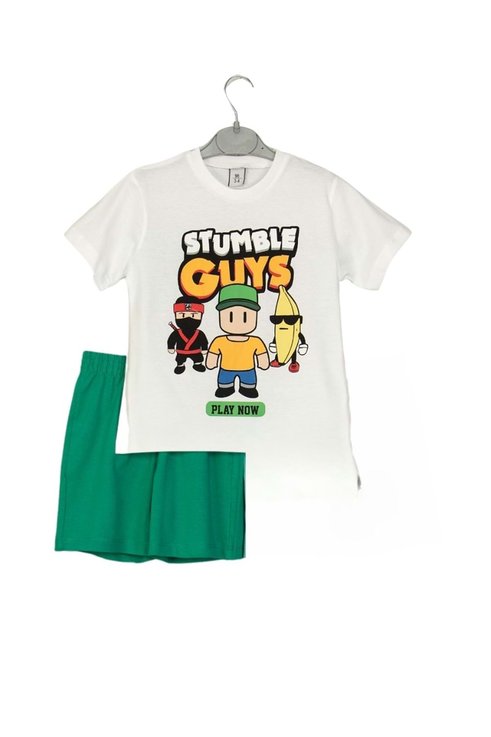 Stumble Guys Baskılı Erkek Çocuk Tişört ve Şort Takımı