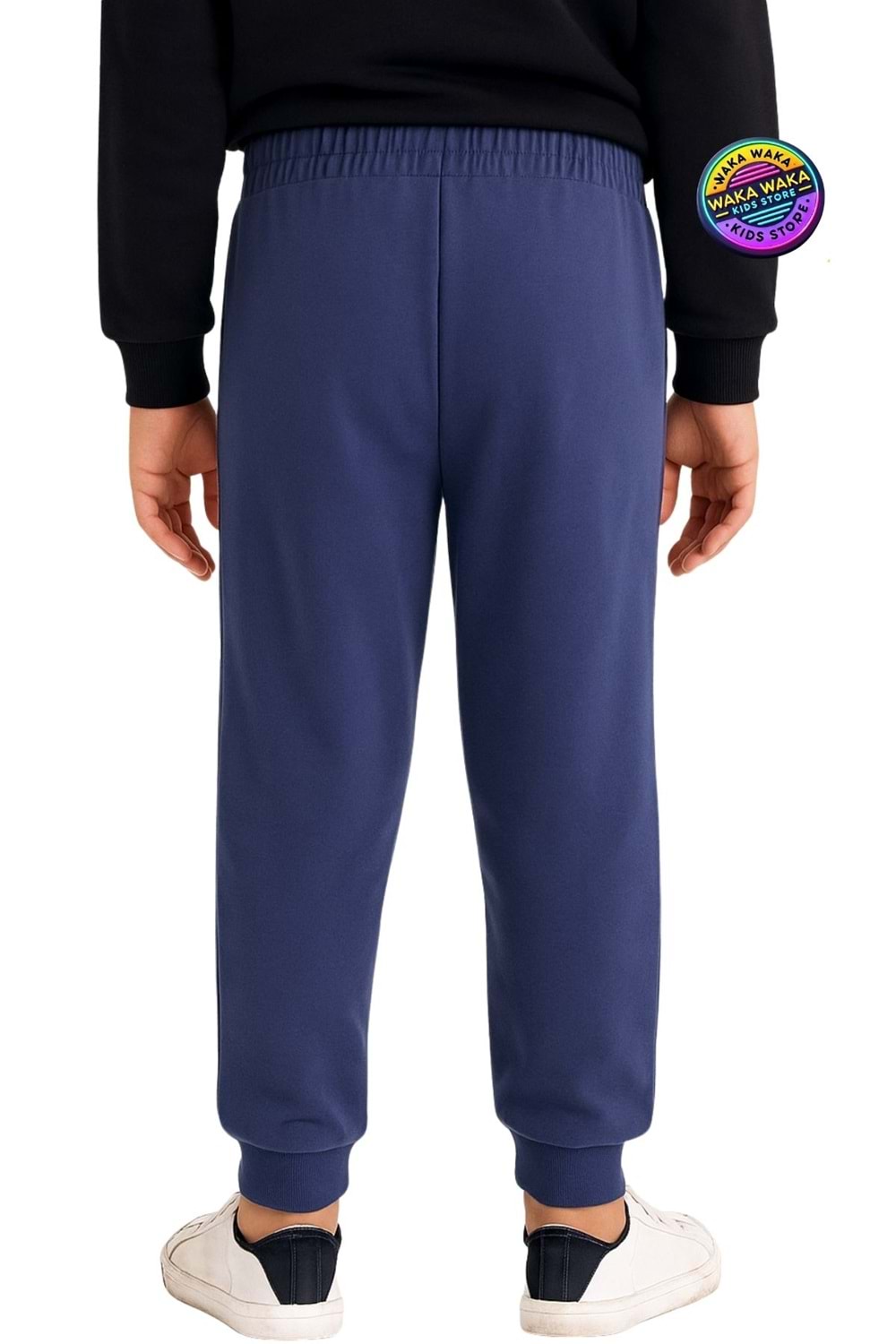 Unisex Çocuk Basic Renkli Eşofman Altı Pamuklu Rahat Kesim Jogger Model