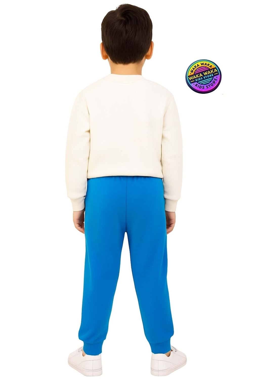 Unisex Çocuk Basic Renkli Eşofman Altı Pamuklu Rahat Kesim Jogger Model