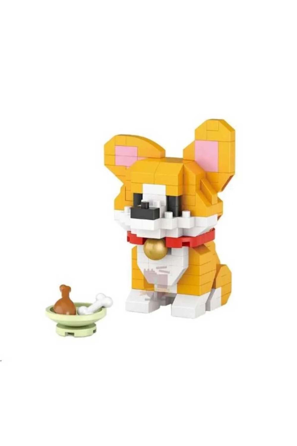Sevimli Kedi/Köpek Mikro Blok Yapım Seti (14+ Yaş) - Pembe - 3-14 YAŞ