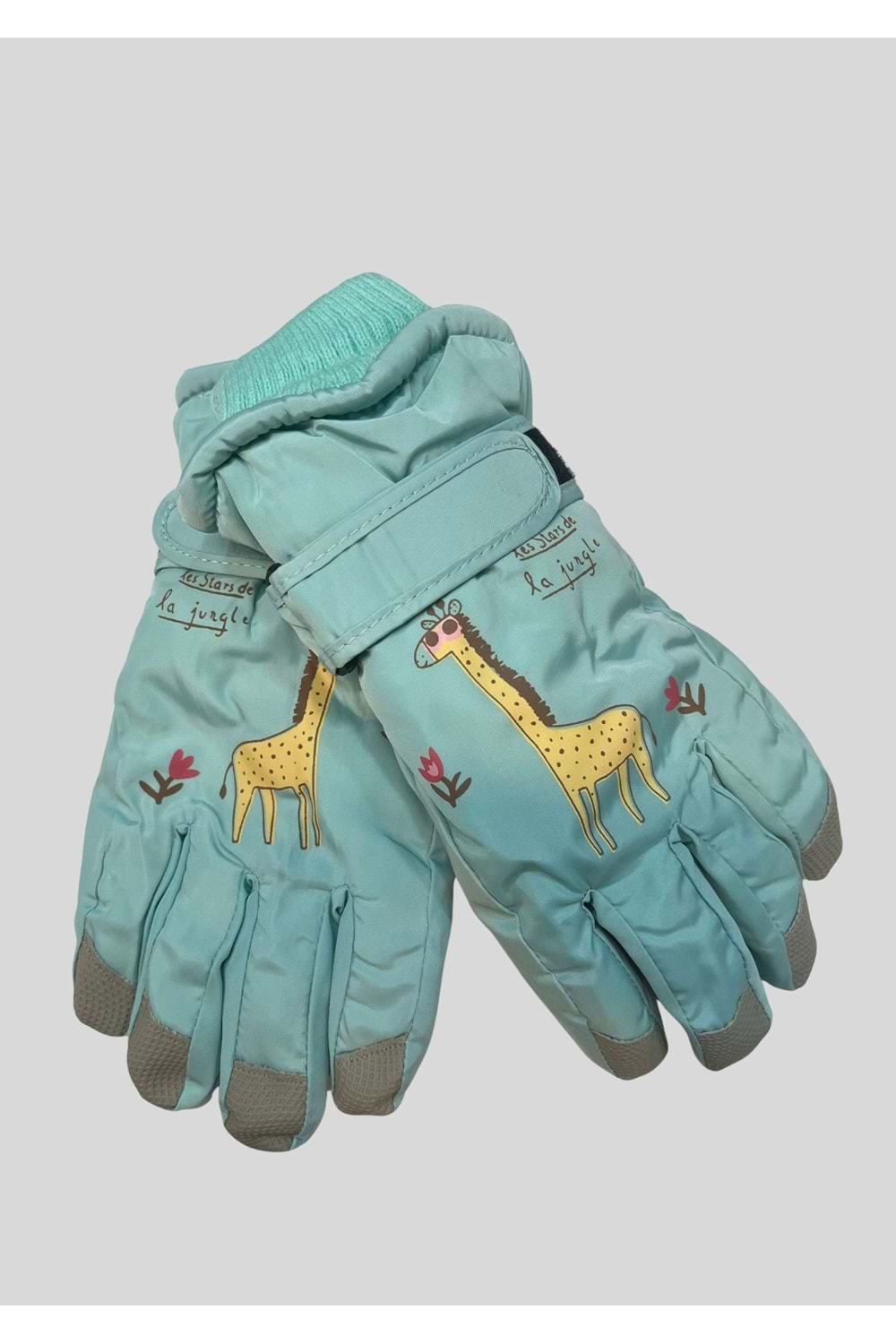 Çocuk Zürafa Desenli Su Geçirmez Kışlık Eldiven