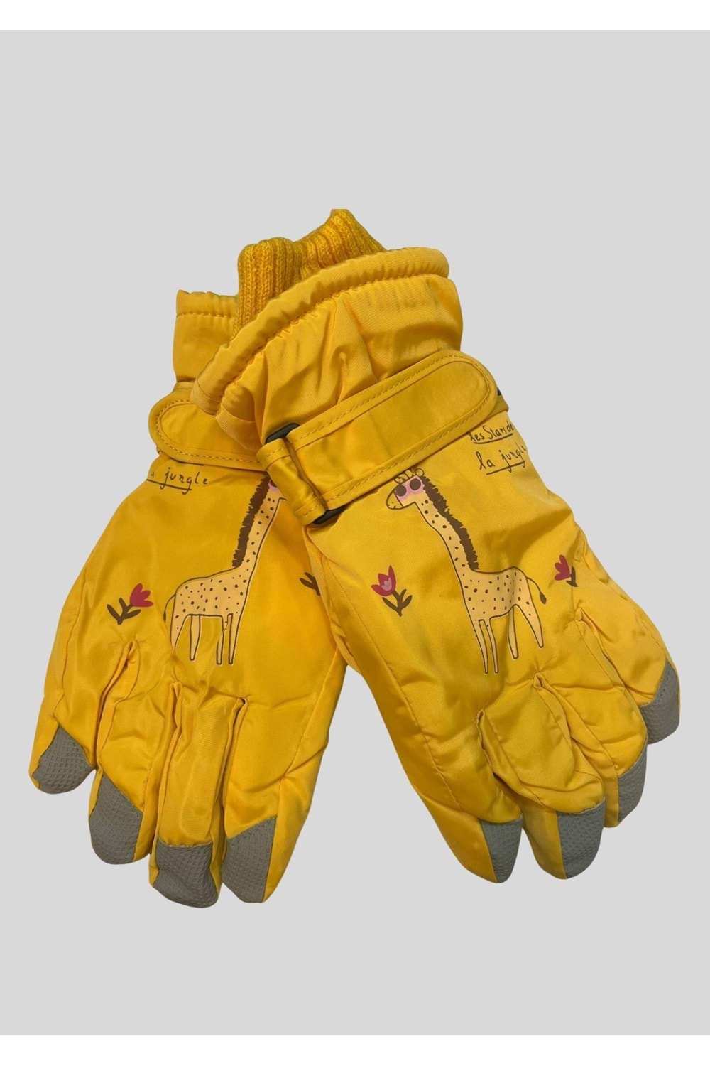 Çocuk Zürafa Desenli Su Geçirmez Kışlık Eldiven