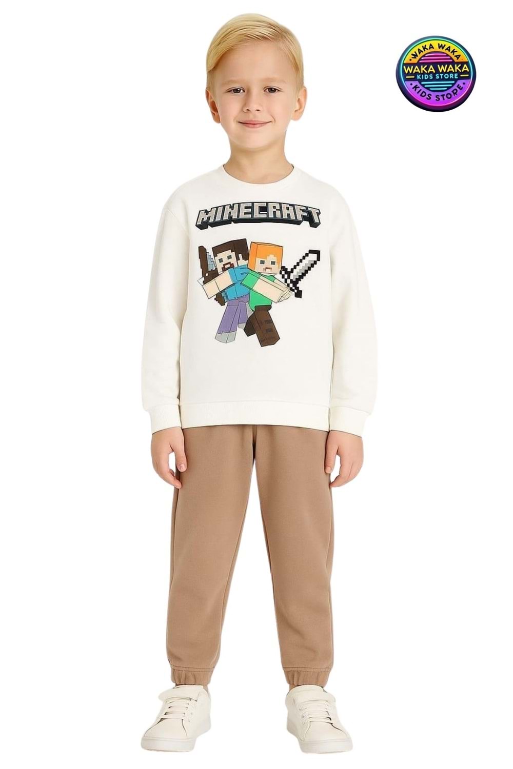 Minecraft Baskılı Erkek Çocuk Eşofman Takımı