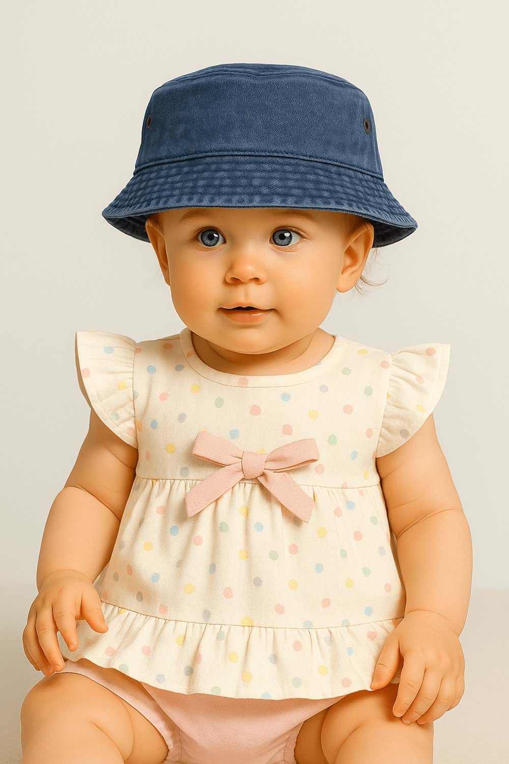 Yıkamalı Unisex Bebek Bucket Şapka