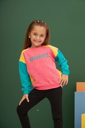 Hopi Kids Çocuk Kız Tek Sweat C - Pembe - 5 YAŞ