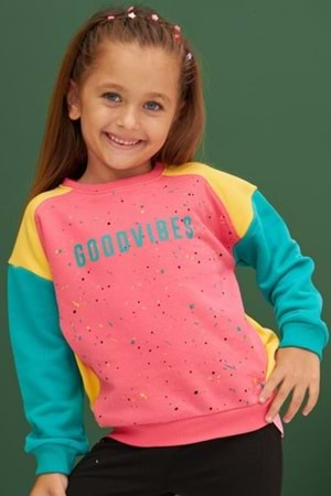 Hopi Kids Çocuk Kız Tek Sweat C - Pembe - 5 YAŞ