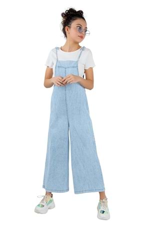 DMB BOYS & GIRLS Bağlanabilir Ip Askılı Denim Ince Tek Salopet Tulum BODY DAHİL DEĞİLDİR