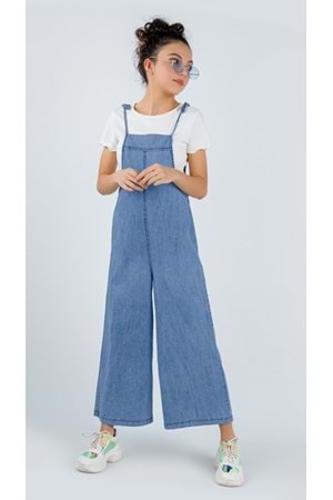 DMB BOYS & GIRLS Bağlanabilir Ip Askılı Denim Ince Tek Salopet / Tulum (BODY DAHİL DEĞİLDİR)