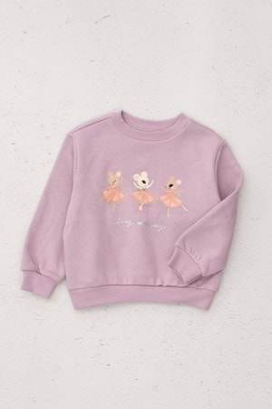 Hopi Kids Çocuk Kız Sweat - Mor - 2-3 YAŞ