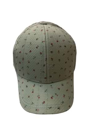 Minik Çiçek Desenli Kız Bebek Şapka