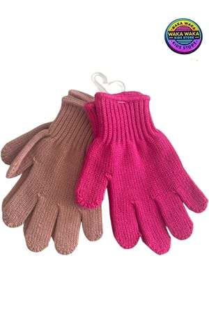 Unisex Triko Çocuk Eldiven 2’li Set – Sıcak Tutucu Kışlık Örgü Eldiven