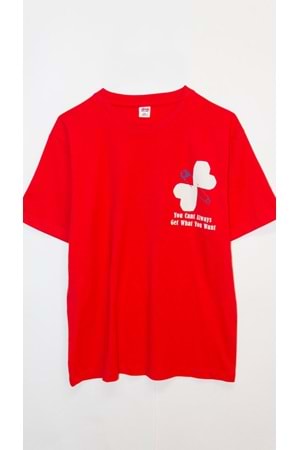 Önü Sırtı Baskılı Bisiklet Yaka Kız Çocuk T-Shirt