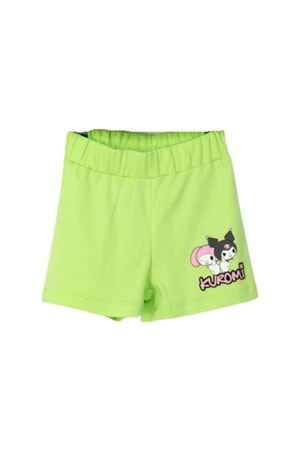 Kuromi Neon Yeşil Crop Top ve Şort Takımı