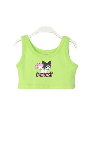Kuromi Neon Yeşil Crop Top ve Şort Takımı