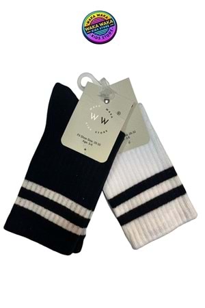 Kids Çocuk Çizgili 2’lİ Çorap Seti