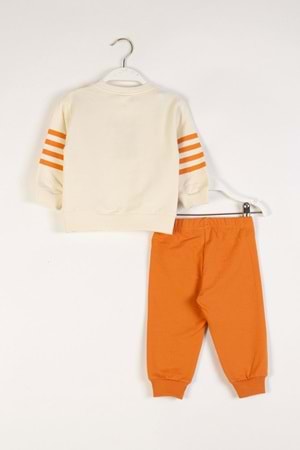 Köpek Baskılı Kulak Detaylı Erkek Bebek Eşofman Takım