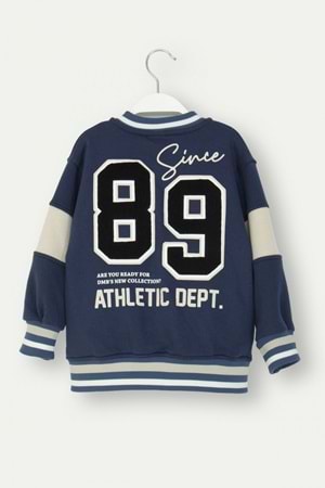 Erkek Çocuk Kolej Tarzı Bomber Sweatshirt Ceket