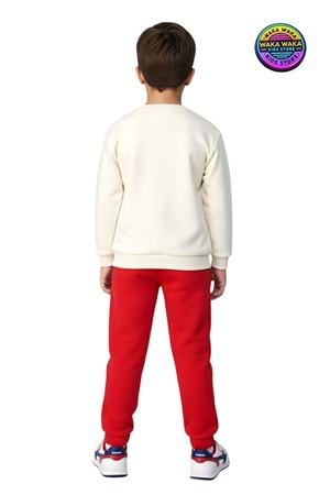 Erkek Çocuk Snoopy Baskılı Renkli Eşofman Takımı